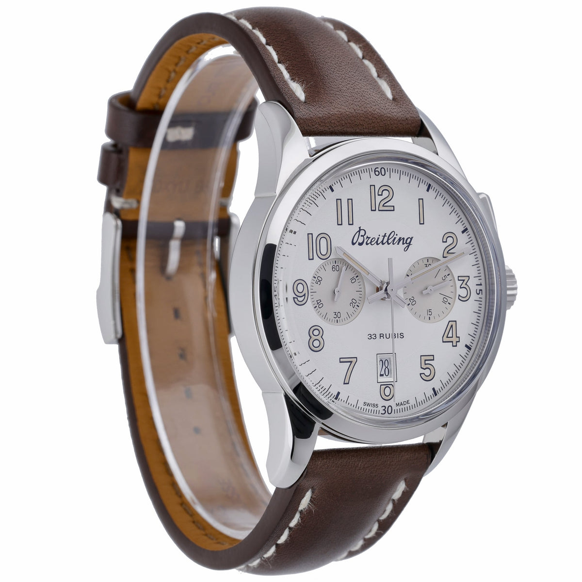 Breitling Transocean Chronograph 1915 AB141112 with silver dial and steel case - product image 4