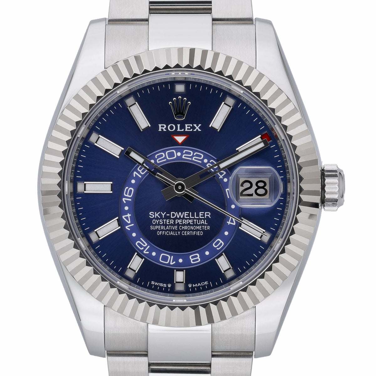 Rolex Sky-Dweller 336934 with blue dial and steel & white gold case