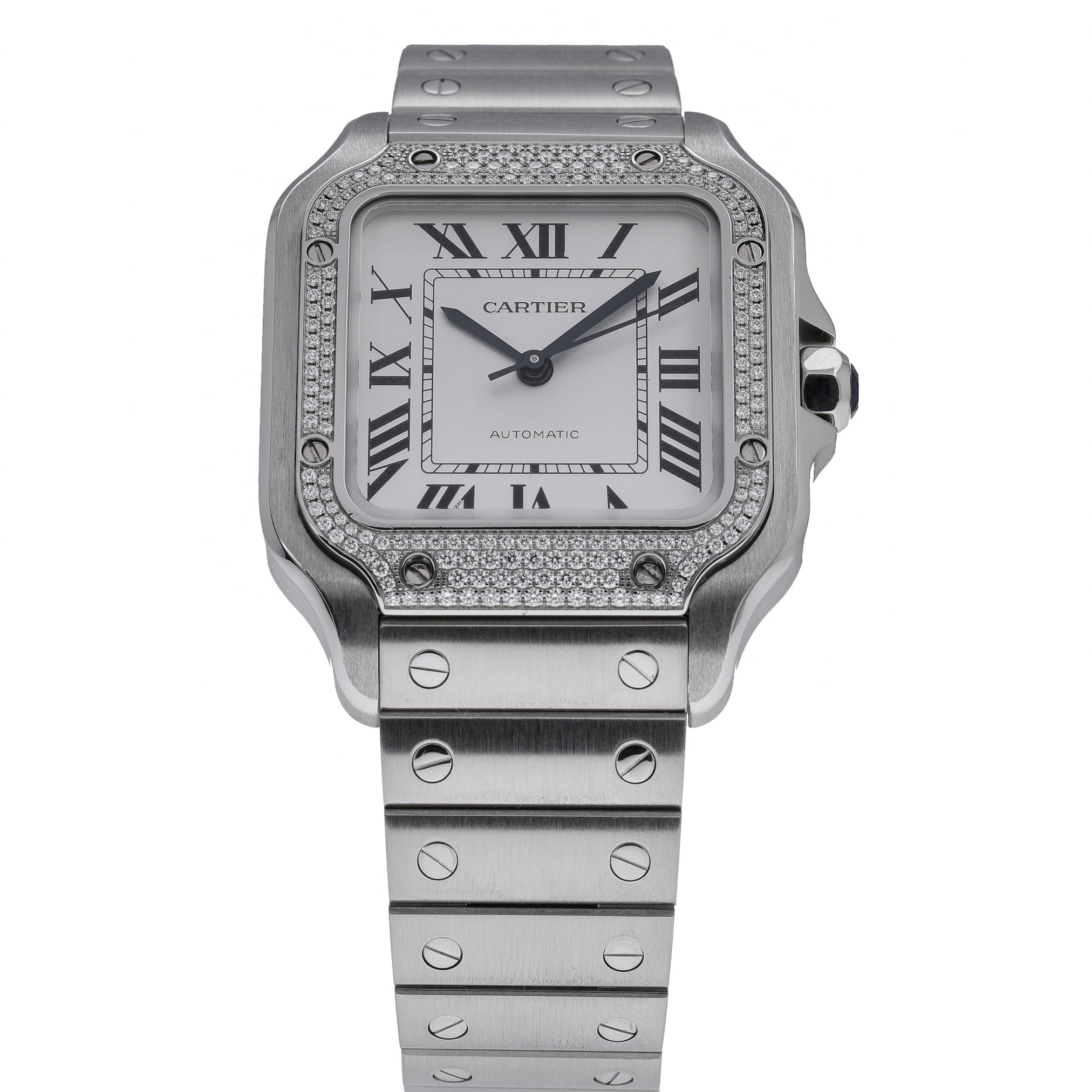 Cartier Santos W4SA0005 with silver dial and steel case - product image 2