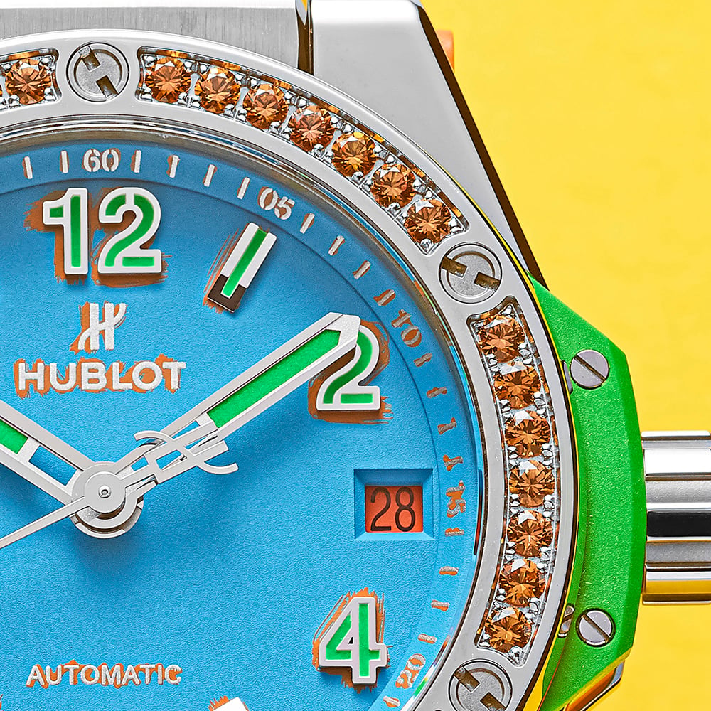 Hublot Big Bang One Click Pop Art 465.SO.5179.LR.1206.POP16 with blue dial and steel case - product image 3