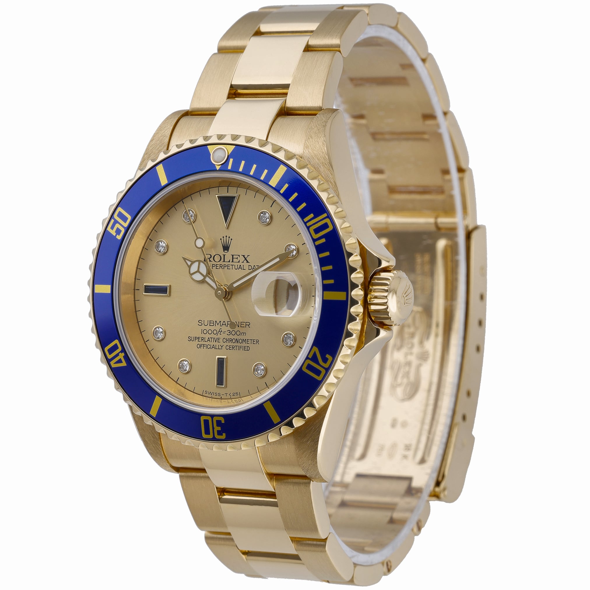Rolex Submariner 16618 with champagne dial and 18ct yellow gold case - product image 3