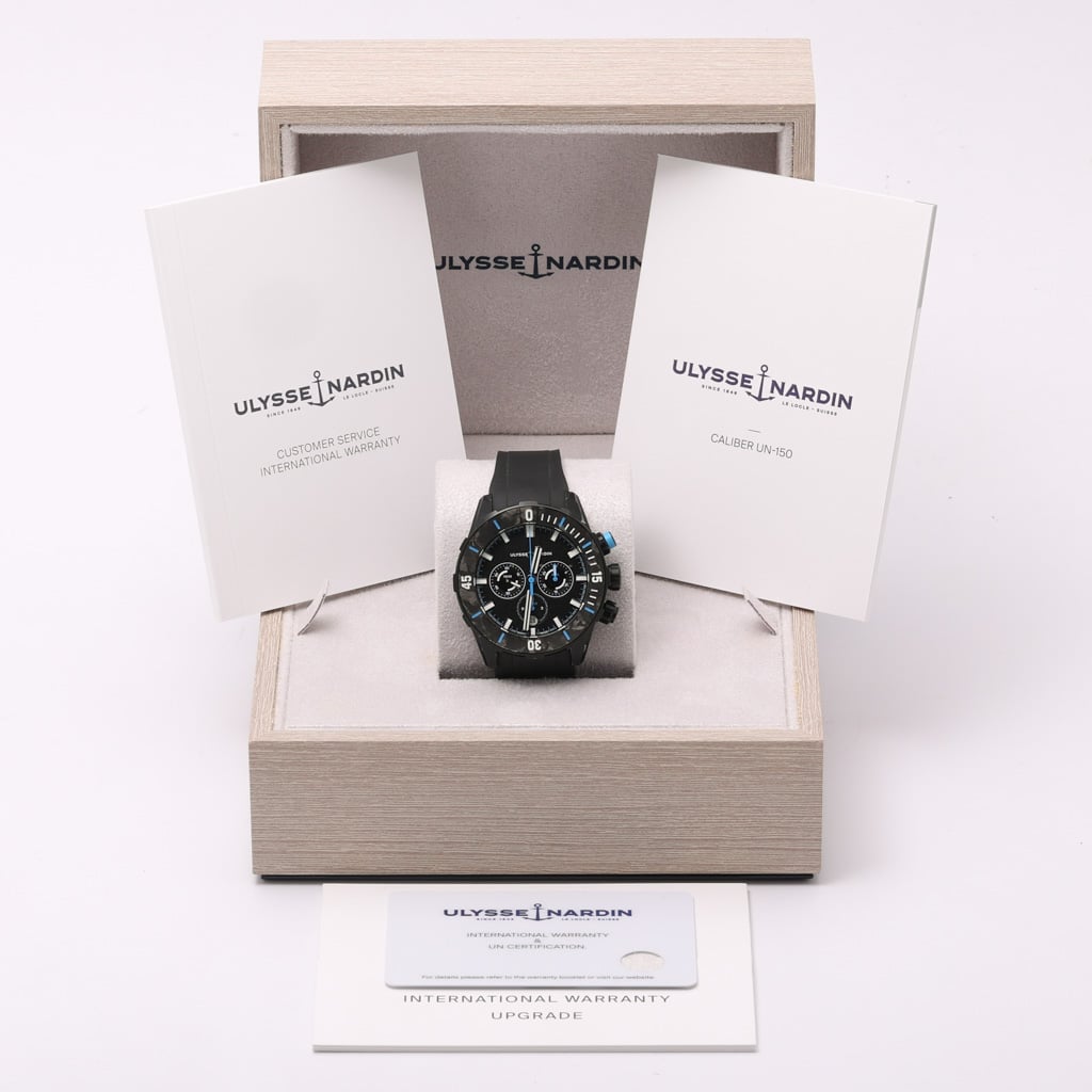 Ulysse Nardin Diver Chronograph 1503-170LE-2A-TOR with black dial and titanium case