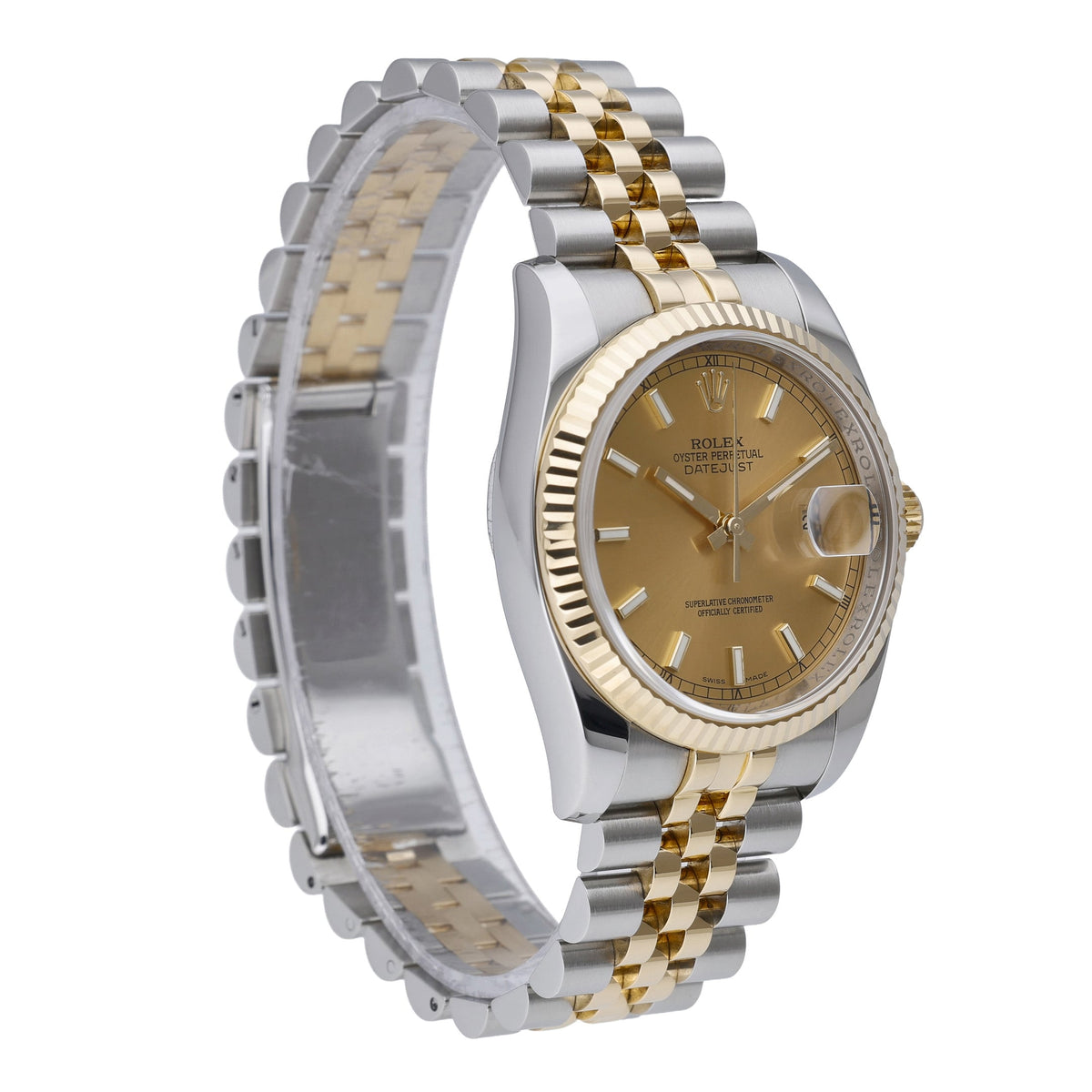 Rolex Datejust 116233 with champagne dial and steel & yellow gold case - product image 4