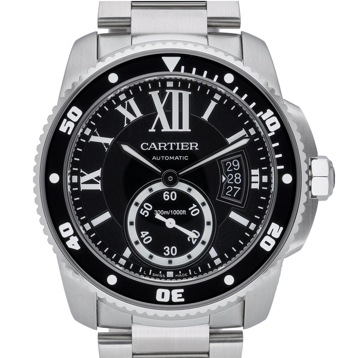 Cartier Calibre de Cartier Diver 3729 with black dial and steel case