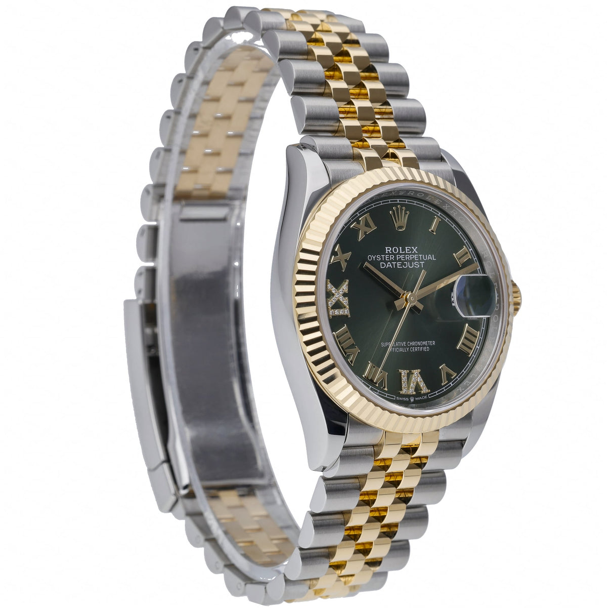 Rolex Datejust 126233 with green dial and steel & yellow gold case - product image 4