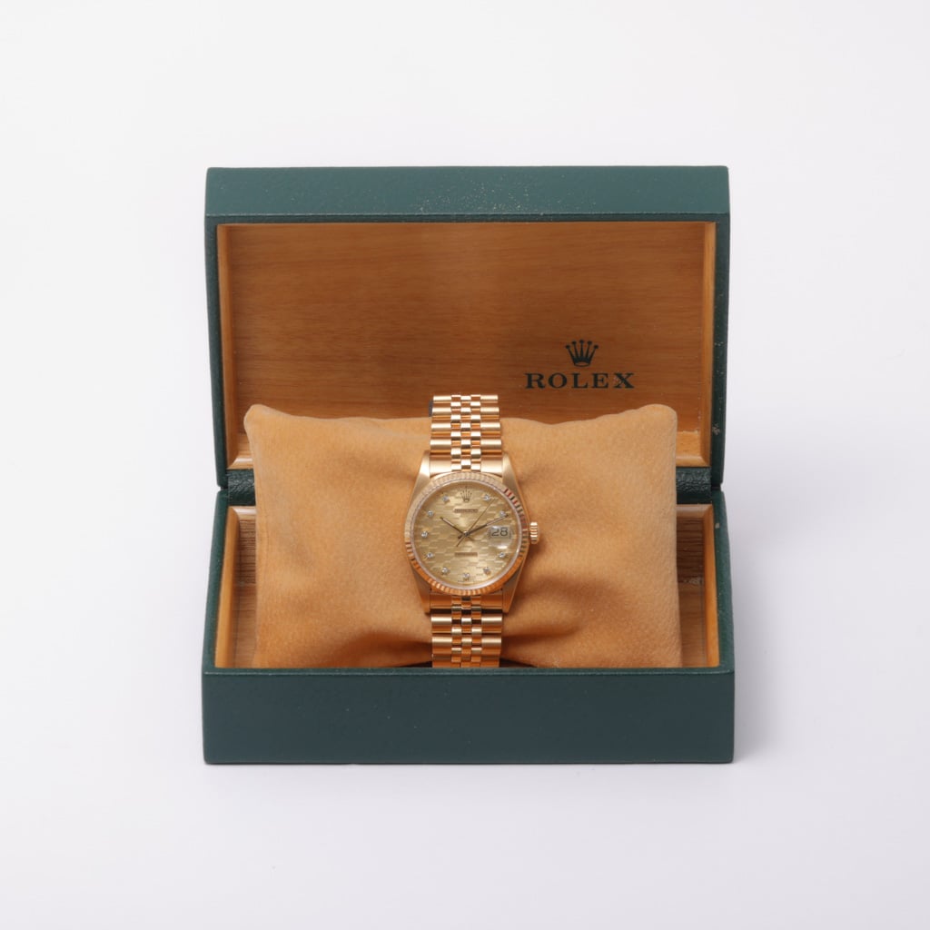 Rolex Datejust 16018 with champagne dial and 18ct yellow gold case