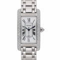 Cartier Tank Americaine 1726 with silver dial and 18ct white gold case