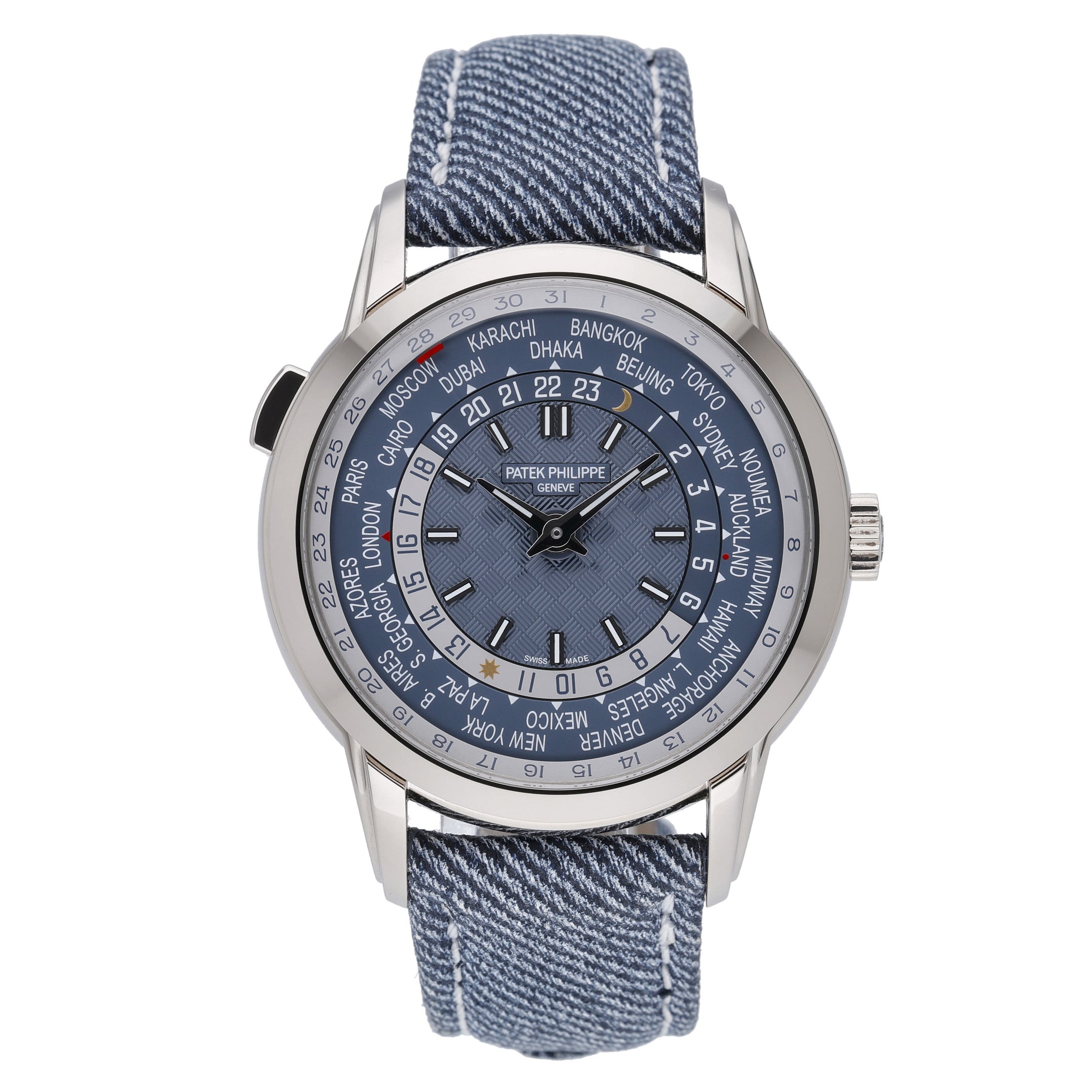 Patek Philippe World Time 5330G-001 with blue dial and 18ct white gold case - product image 2