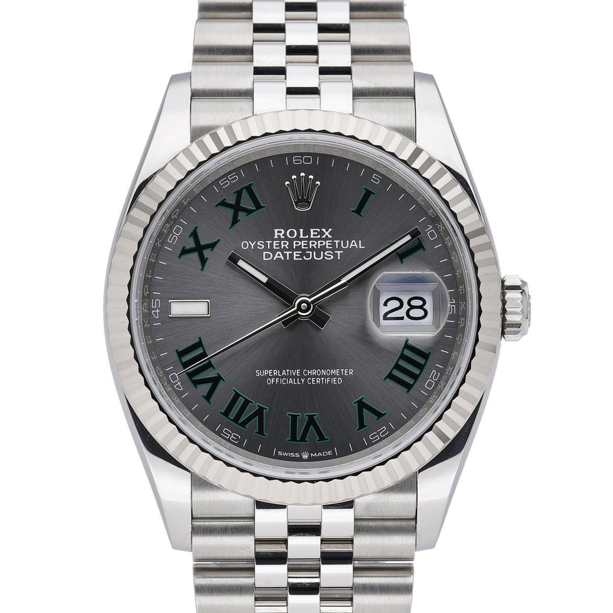 Rolex Datejust 126234 with slate dial and steel & white gold case
