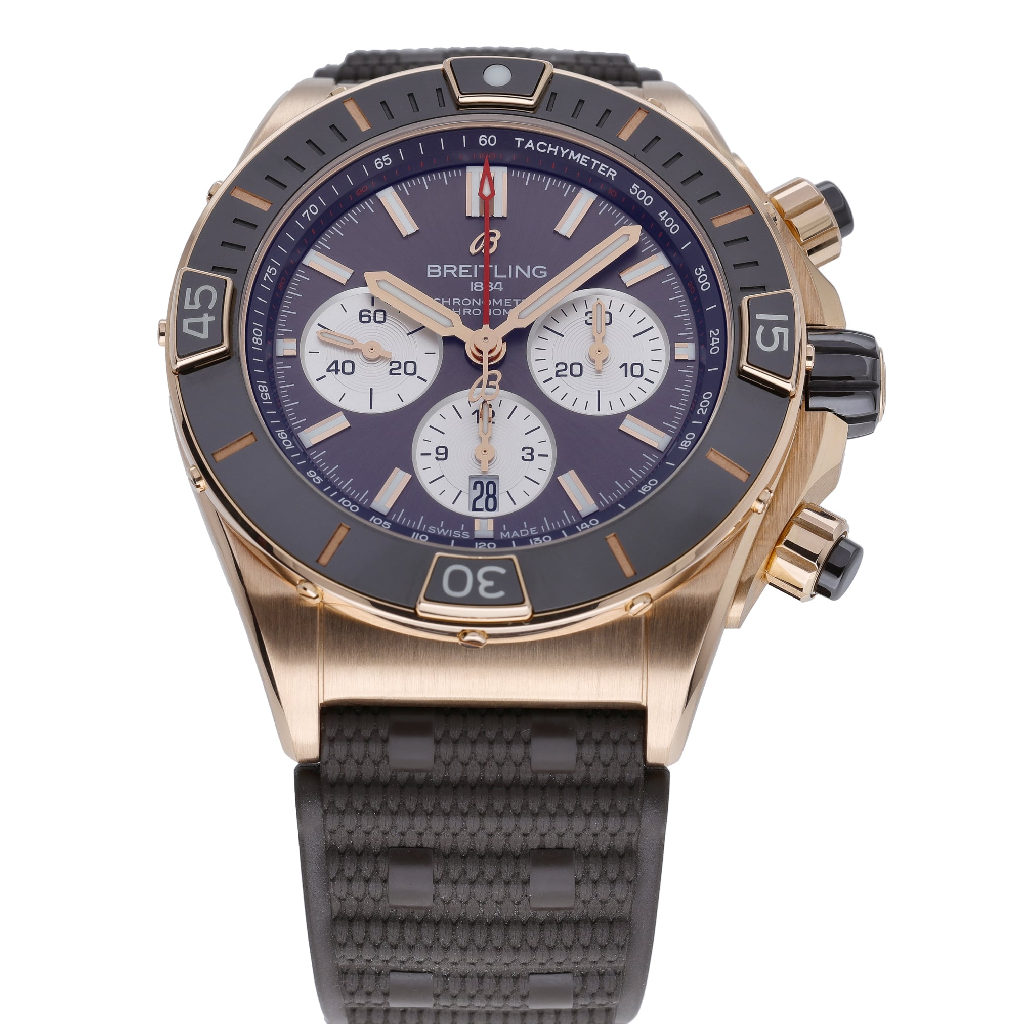 Breitling Super Chronomat B01 44 RB0136 with brown dial and 18ct rose gold case - product image 2