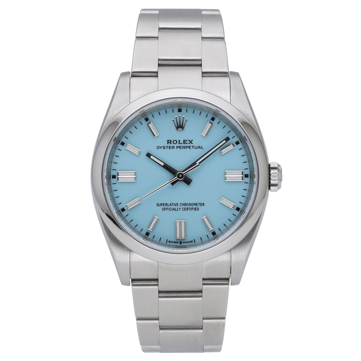 Rolex Oyster Perpetual 126000 with tiffany blue dial and oystersteel case - product image 2