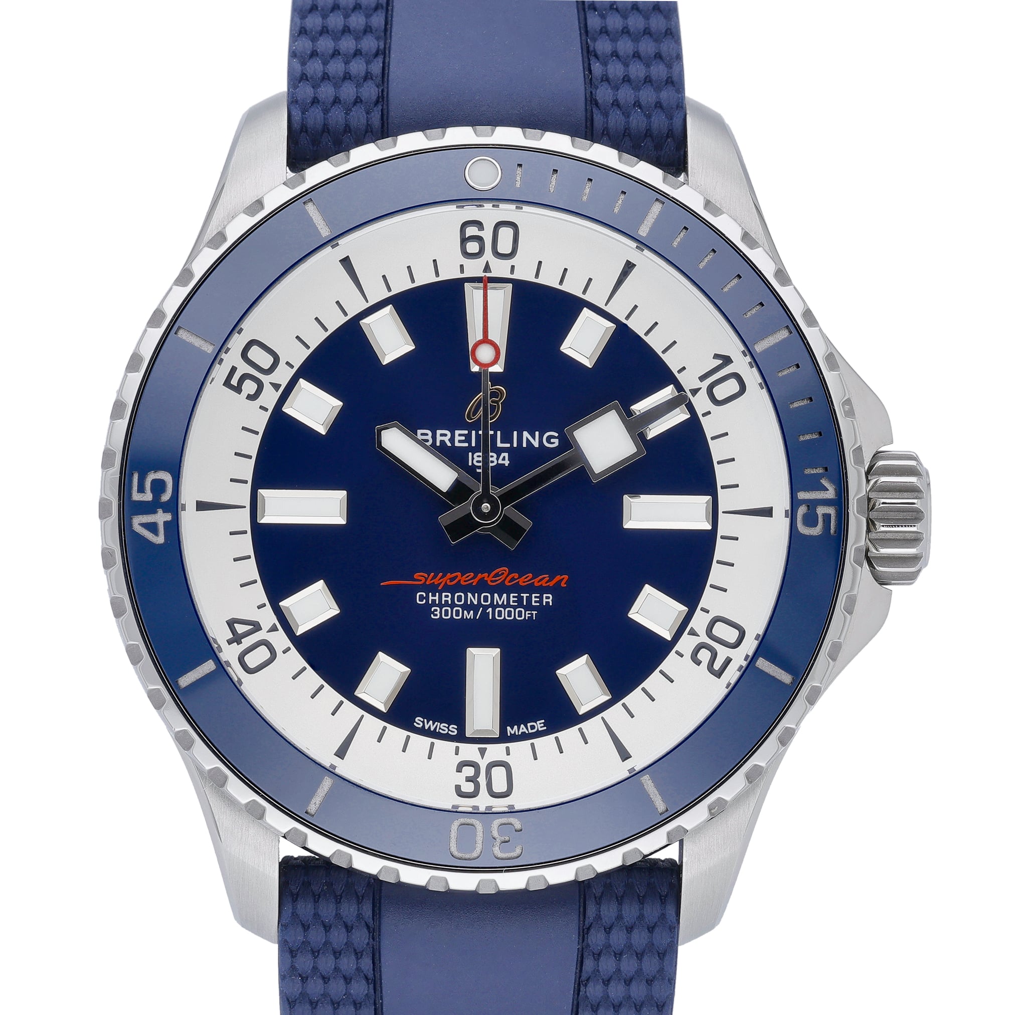 Breitling SuperOcean 44 A17375E71C1S1 with blue dial and steel case