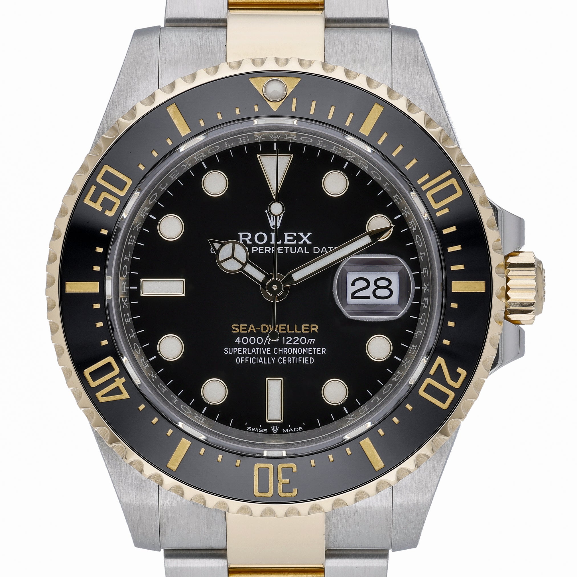 Rolex Sea-Dweller 126603 with black dial and steel & yellow gold case
