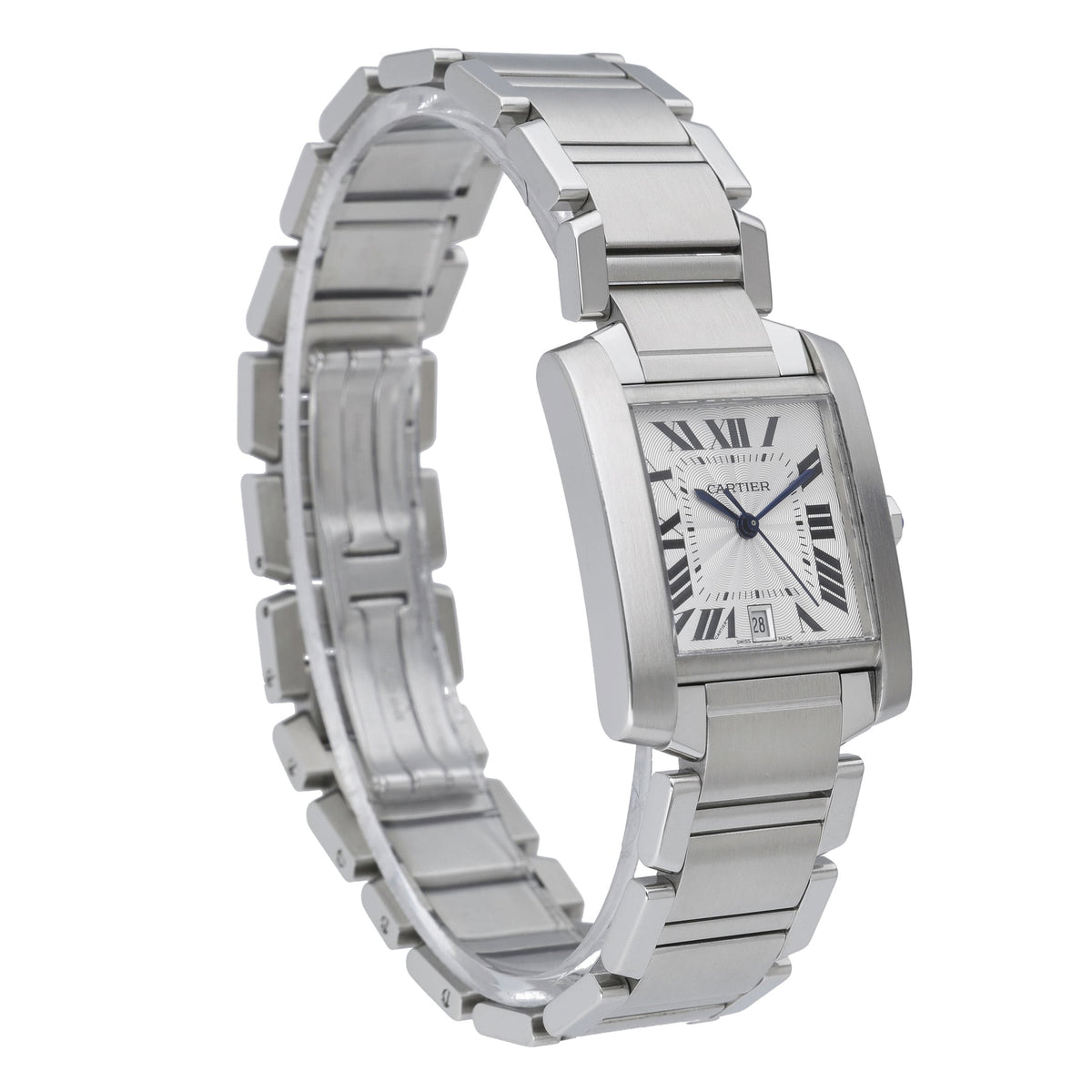 Cartier Tank Francaise 2302 with white dial and steel case - product image 4