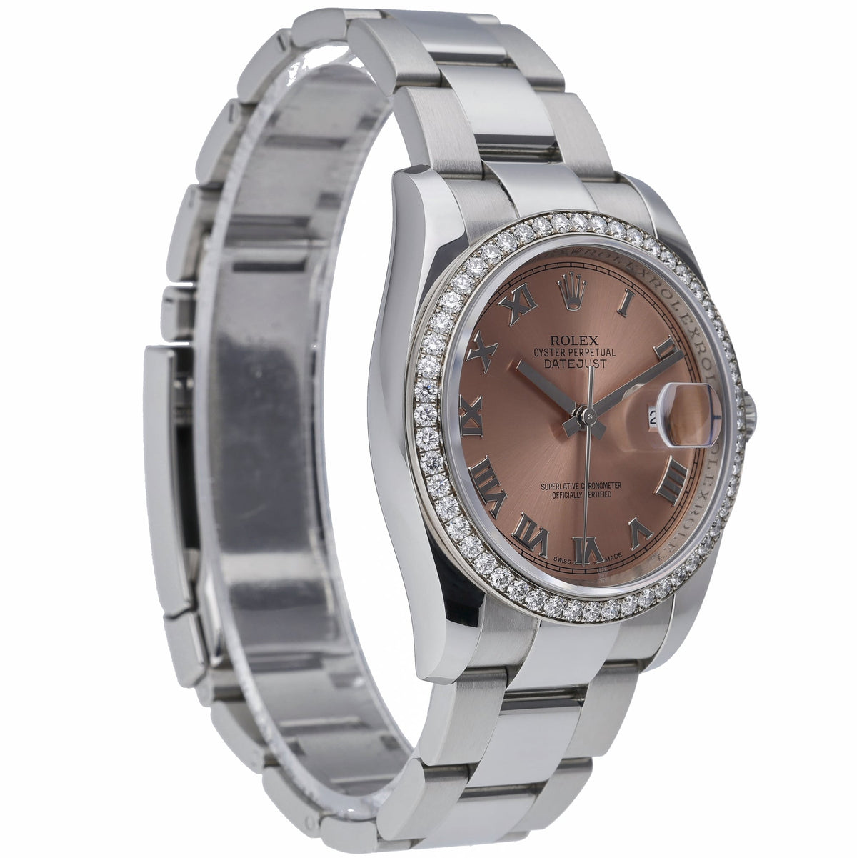 Rolex Datejust 116244 with salmon dial and oystersteel case - product image 4