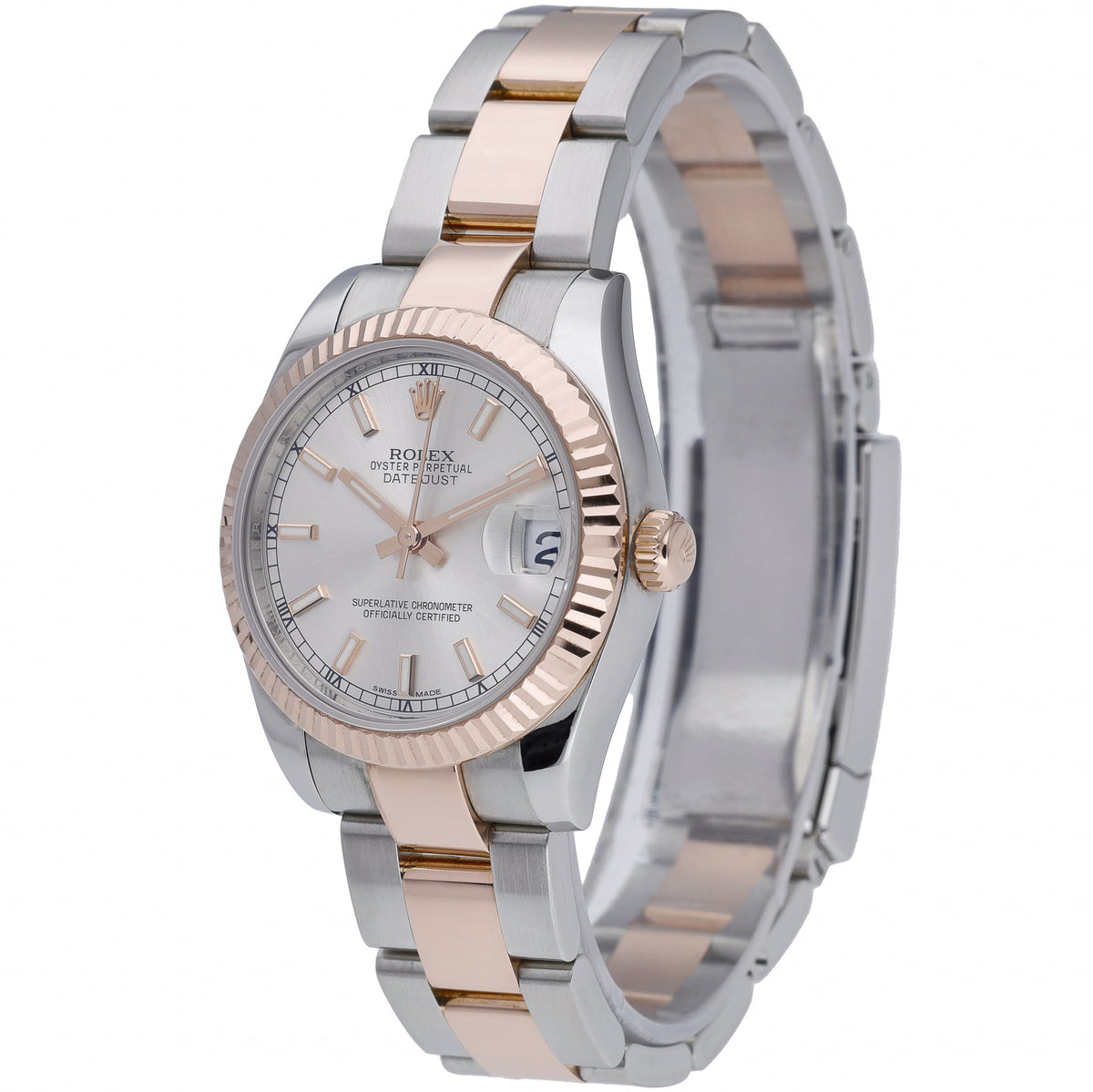 Rolex Datejust 178271 with silver dial and steel & rose gold case - product image 3