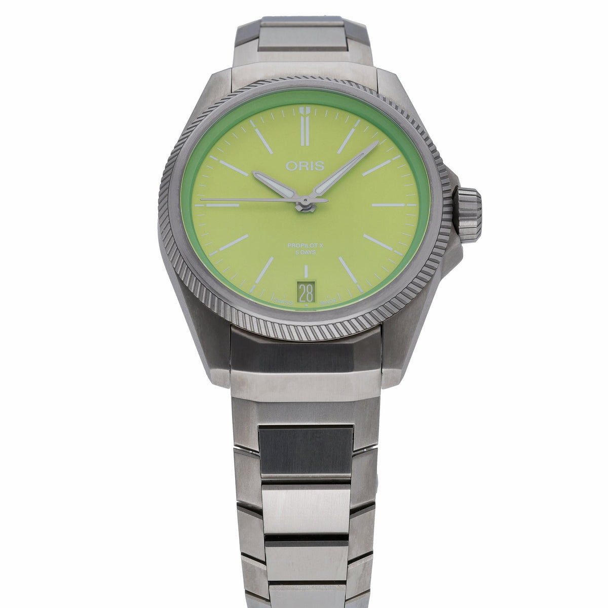 Oris Pro Pilot x Kermit 01 400 7778 7157 with green dial and titanium case - product image 2