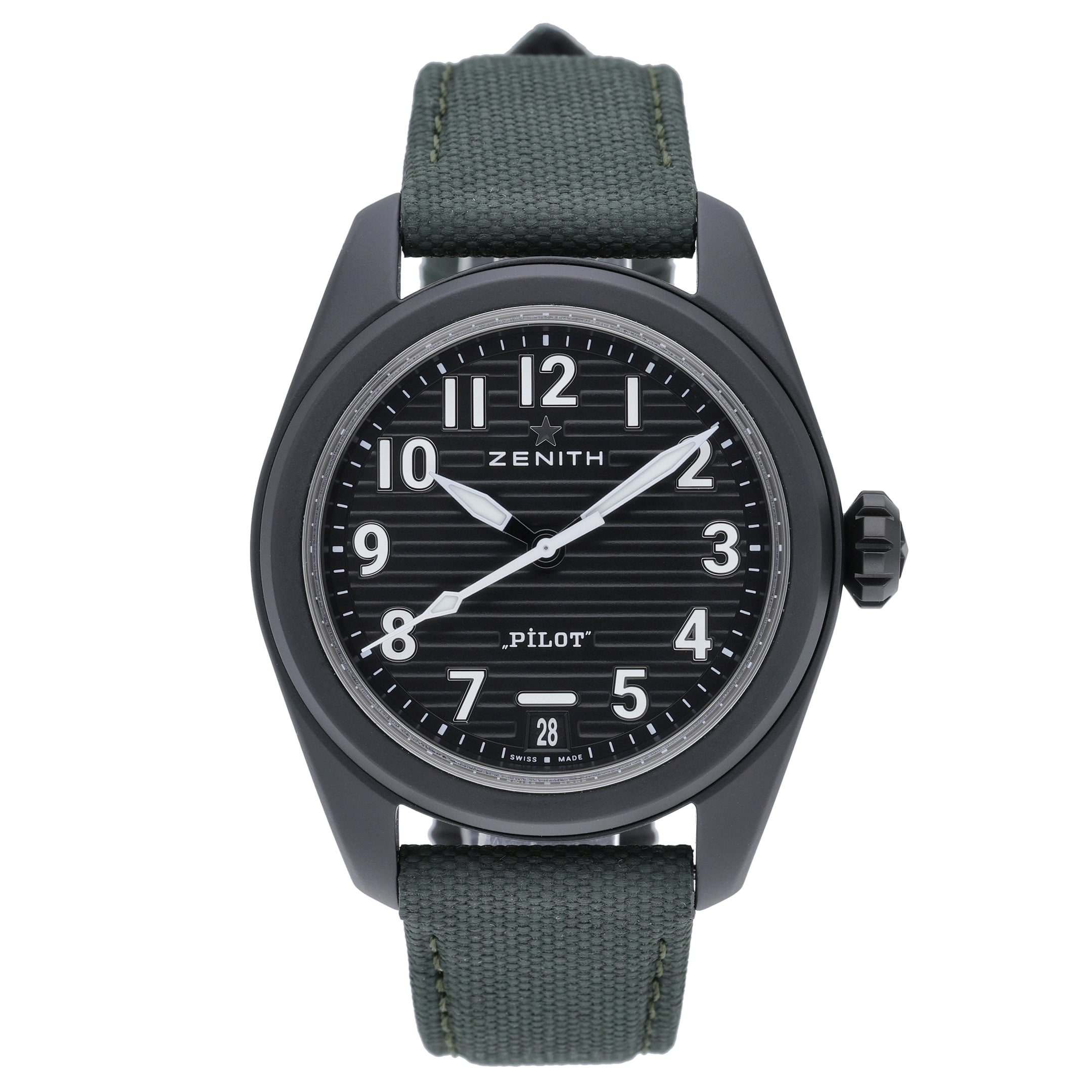 Zenith Pilot 49.4000.3620/21.I001 with black dial and ceramic case - product image 2