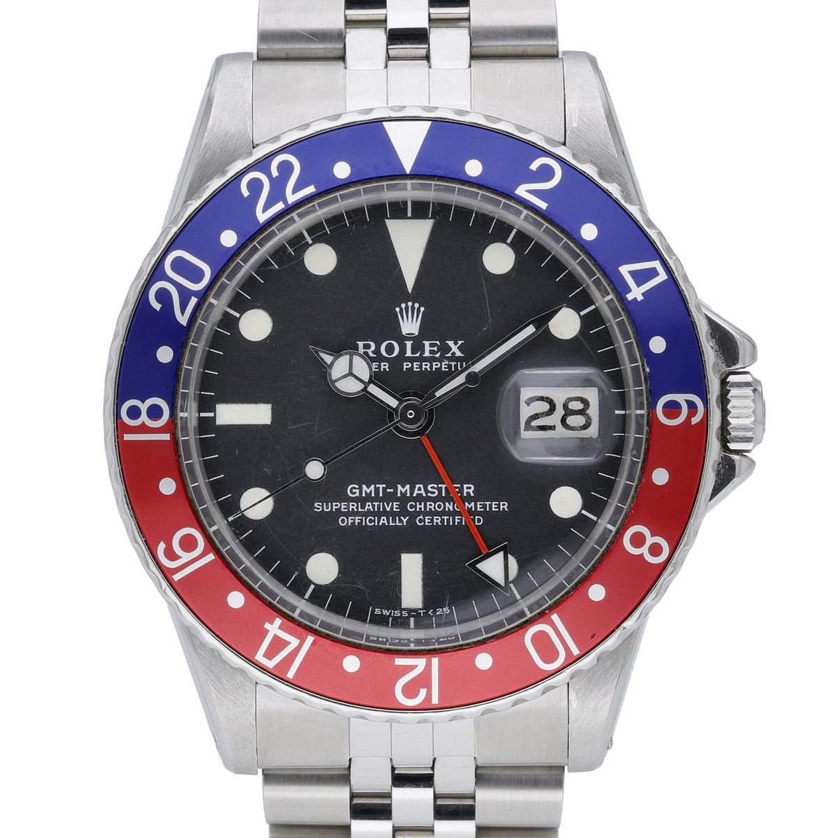 Rolex GMT-Master 1675 with black dial and steel case