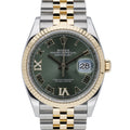 Rolex Datejust 126233 with green dial and steel & yellow gold case