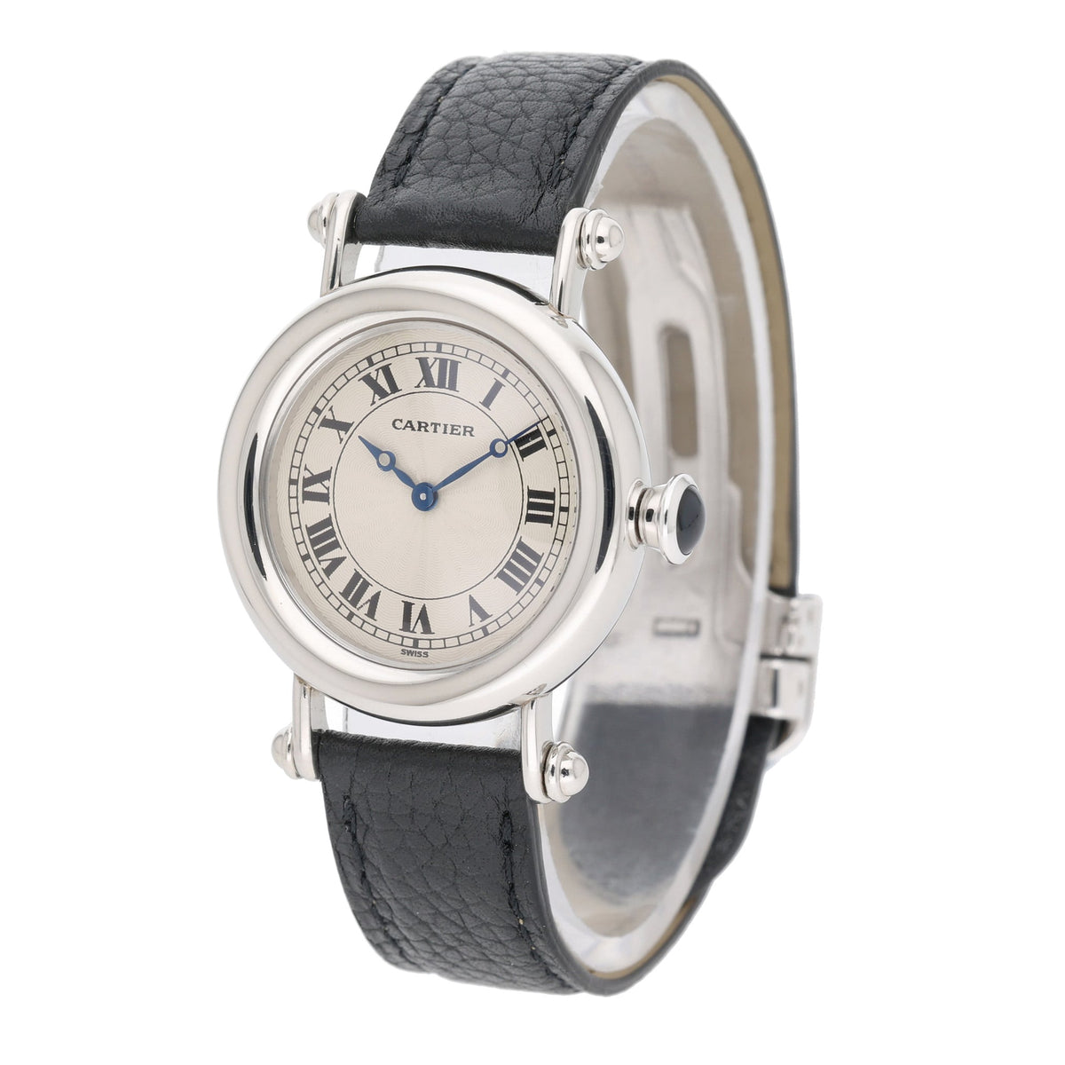 Cartier Diabolo 1462 with white dial and platinum case - product image 4