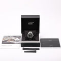 Montblanc 1858 Iced Sea Automatic Date 129372 with black dial and steel case