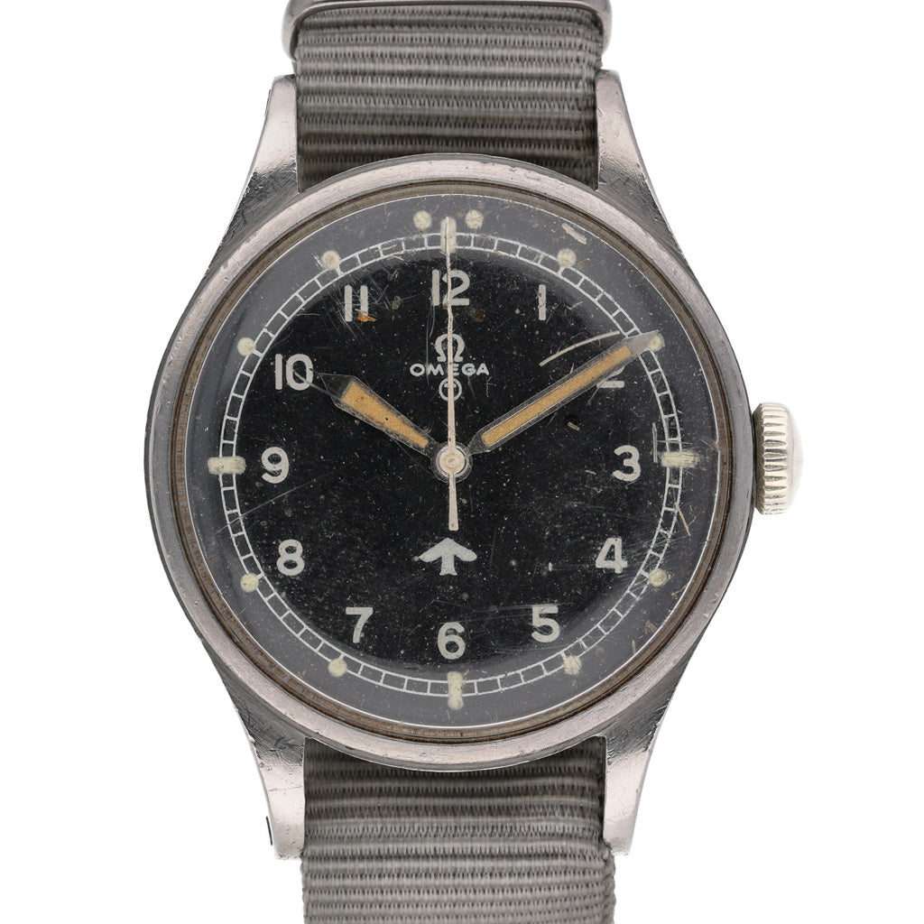 Omega Broad Arrow 6B/542 with black dial and steel case - product image 3
