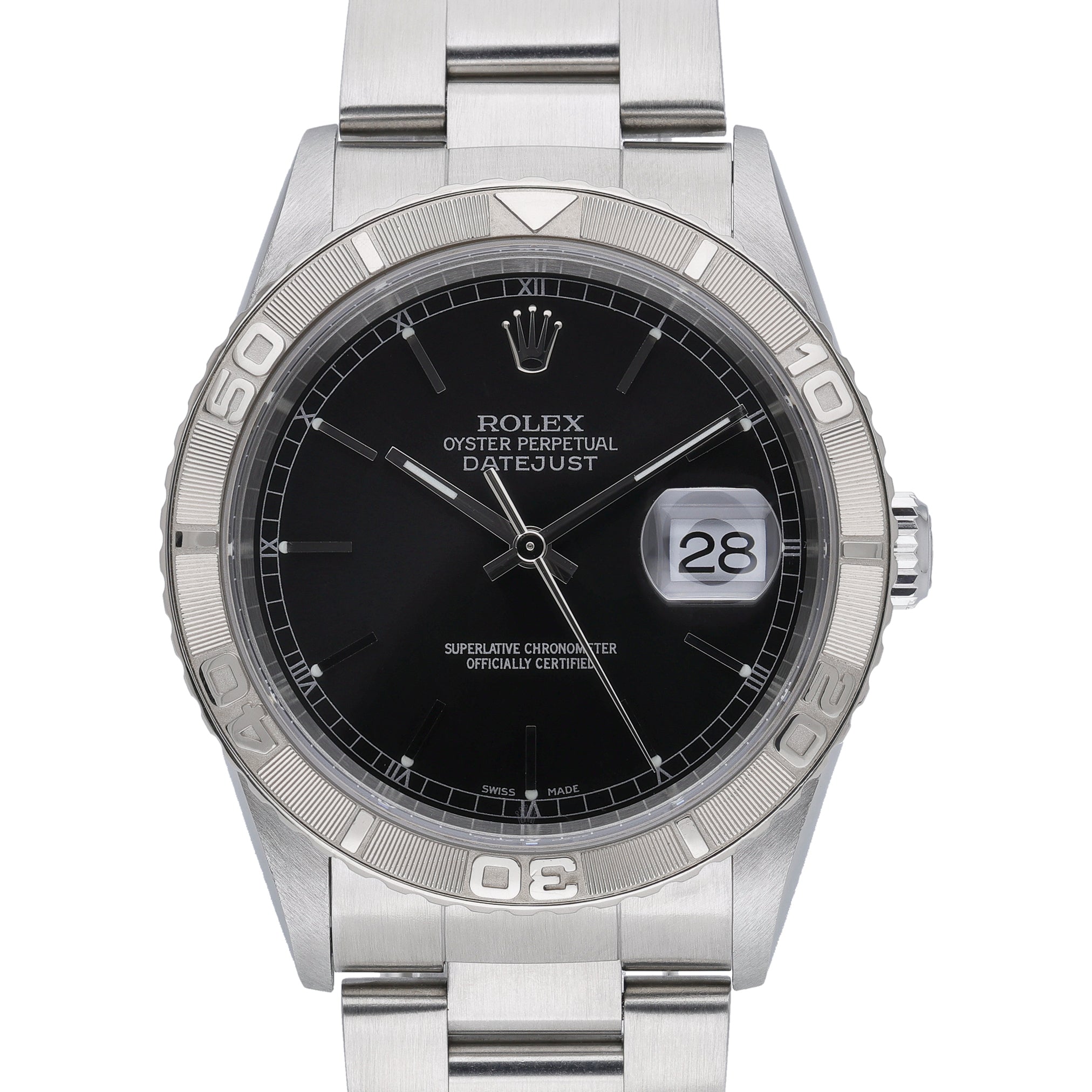 Rolex Turn-O-Graph 16264 with black dial and oystersteel case