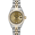 Rolex Datejust 69173 with champagne dial and steel & yellow gold case
