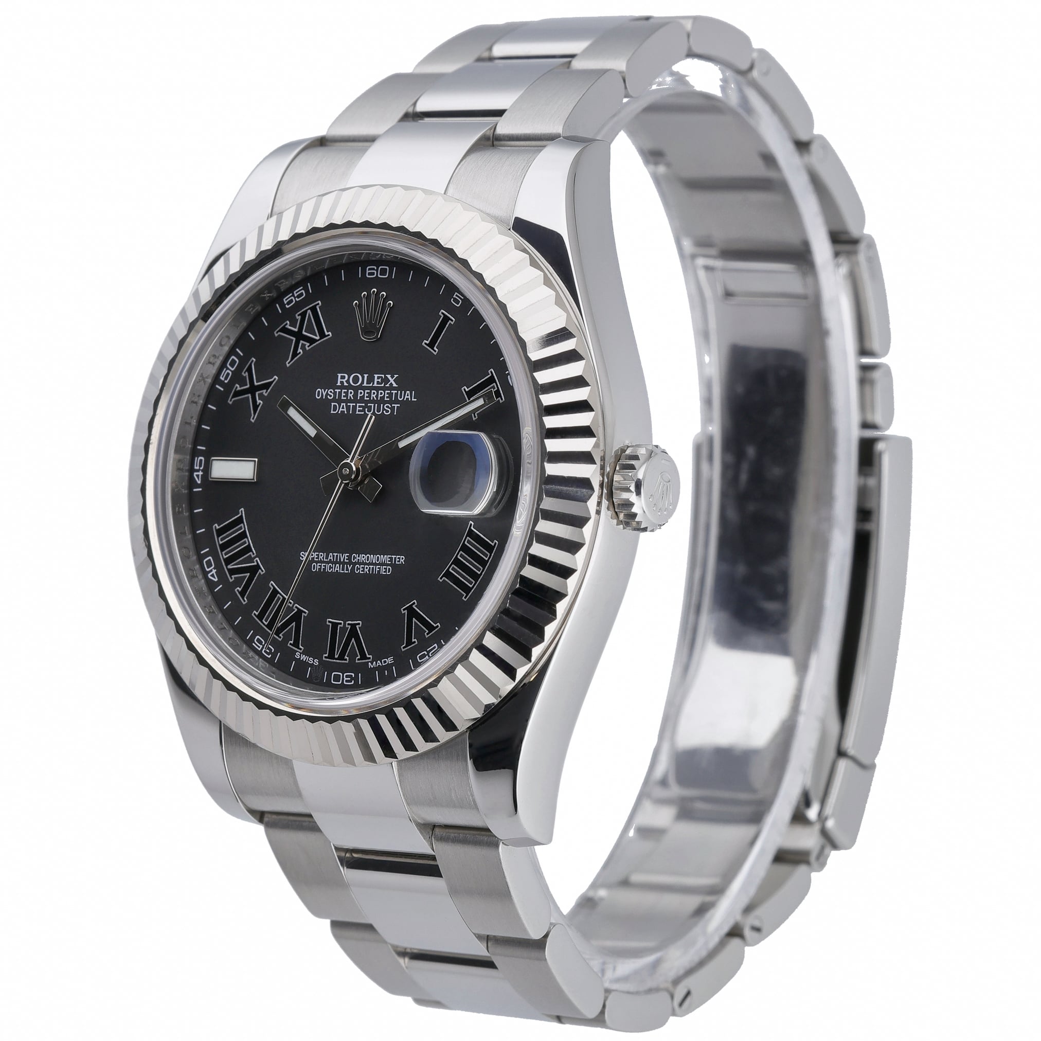Rolex Datejust II 116334 with grey dial and steel & white gold case - product image 3