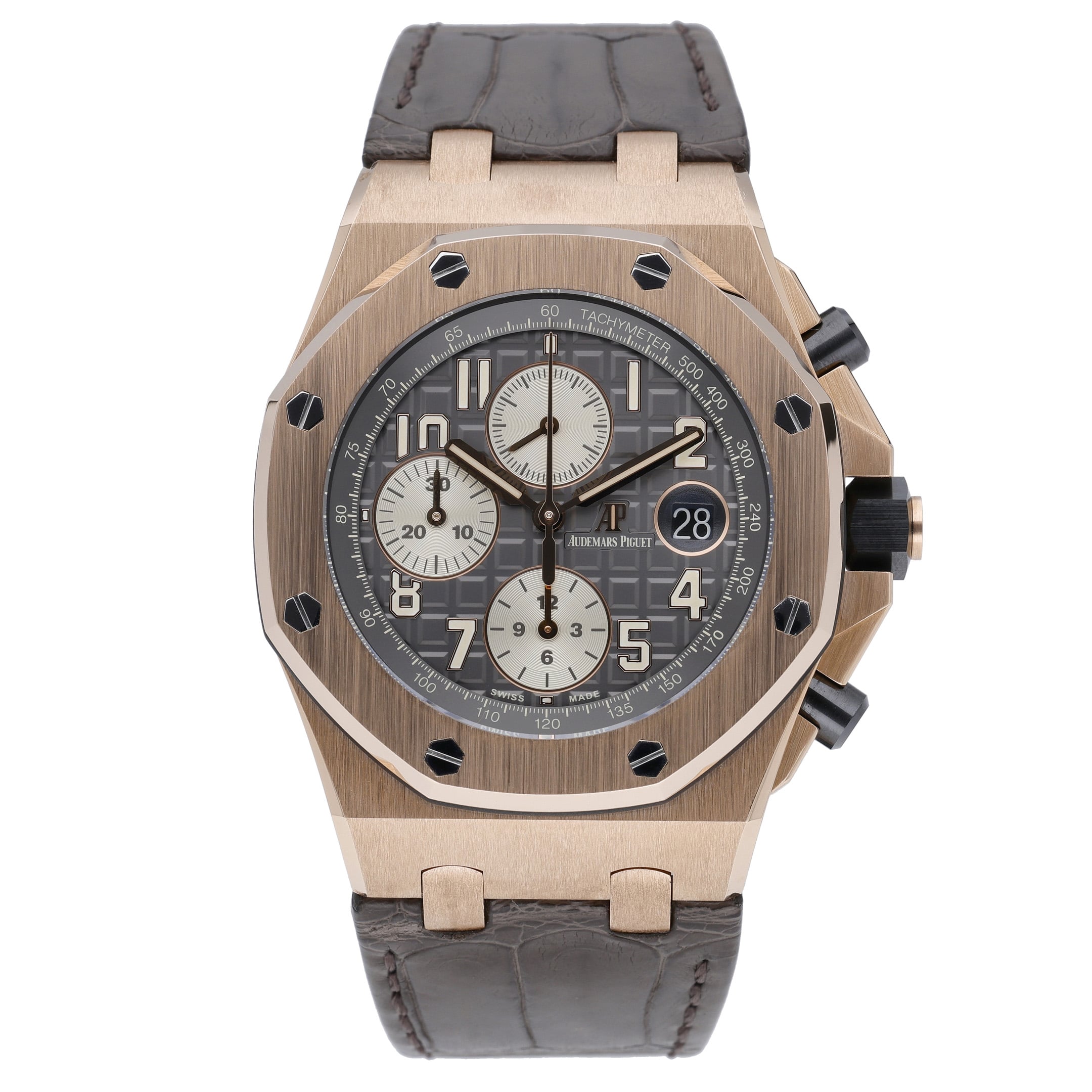 Audemars Piguet Royal Oak Offshore Chronograph 26470OR.OO.A125CR.01 with grey dial and 18ct rose gold case - product image 2