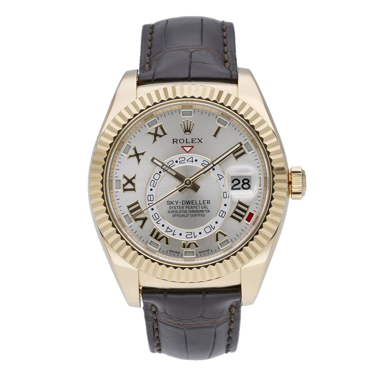 Rolex Sky-Dweller 326138 with silver dial and 18ct yellow gold case - product image 2