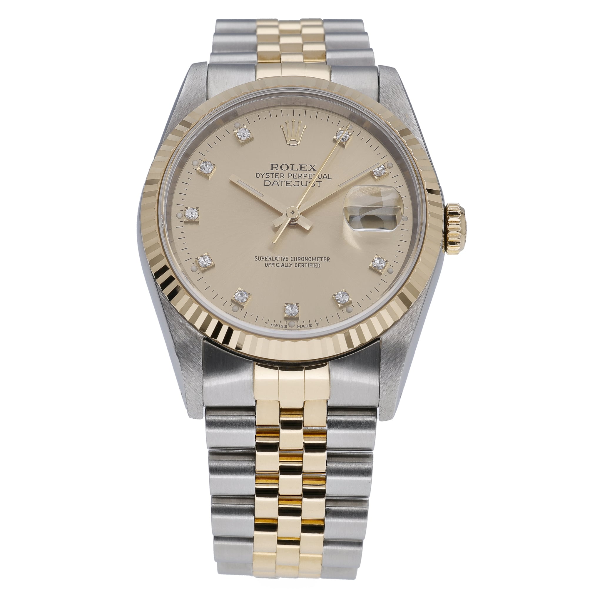 Rolex Datejust 36 16233 with champagne dial and steel & yellow gold case - product image 2