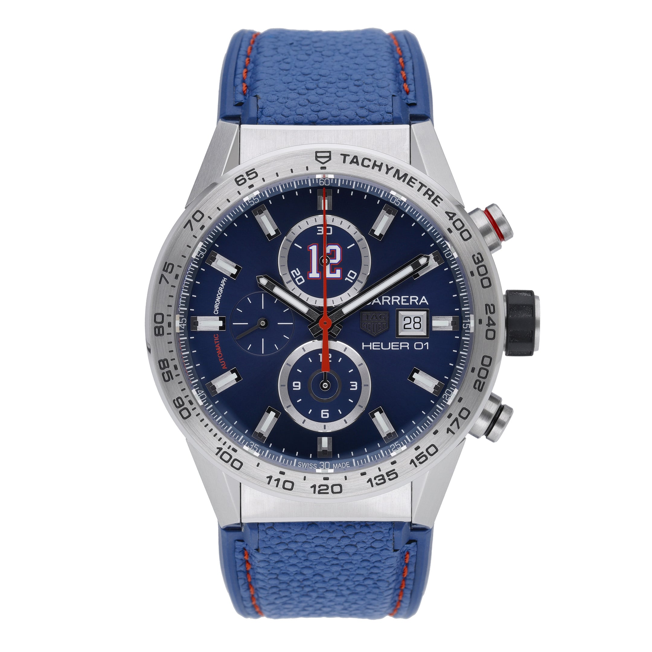 Tag Heuer Tom Brady Special Edition CAR201R with blue dial and steel case - product image 2