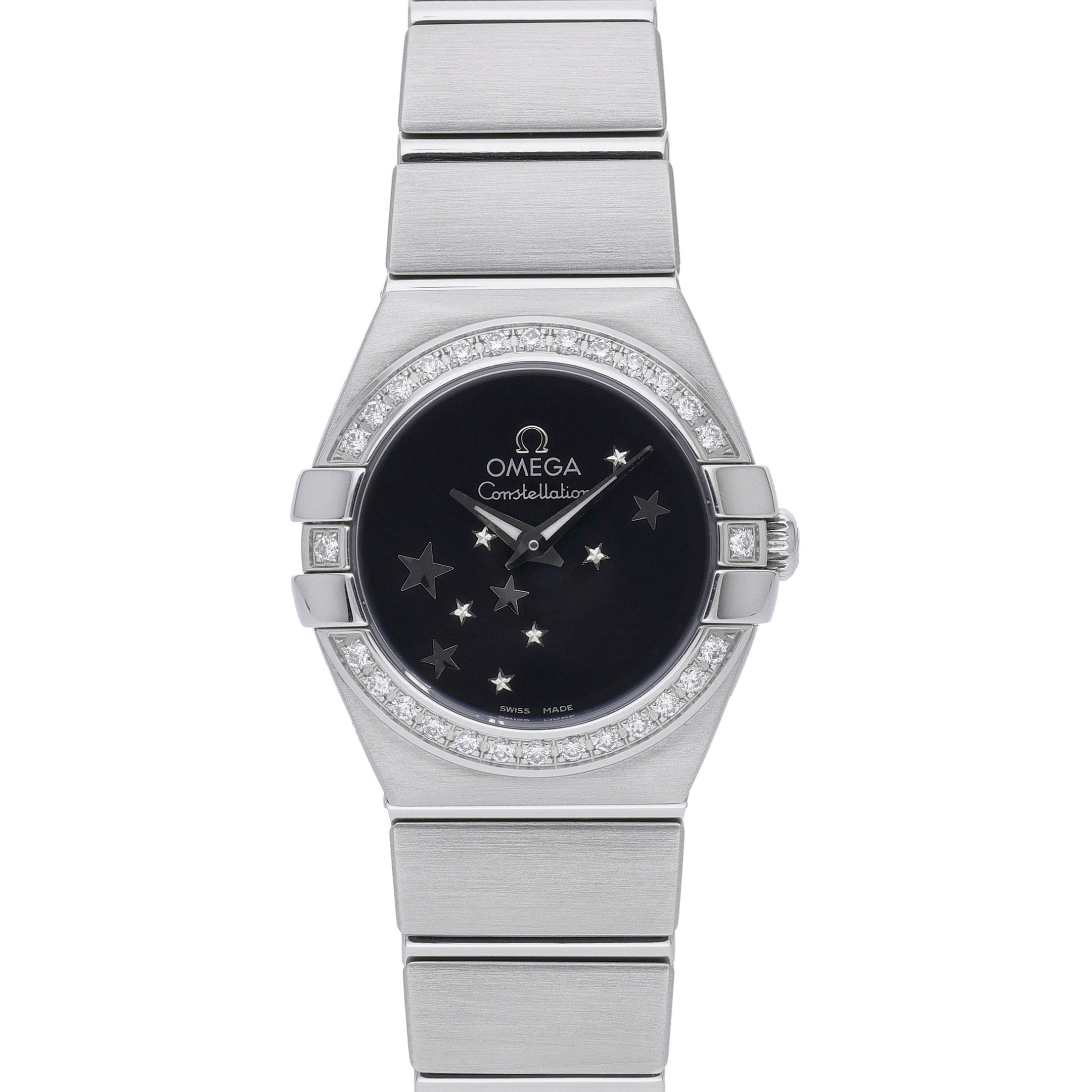 Omega De Ville Prestige Quartz 123.15.24.60.01.001 with black dial and steel case