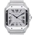 Cartier Santos WSSA0018 with silver dial and steel case