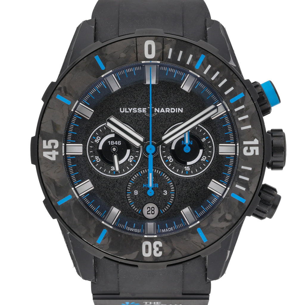 Ulysse Nardin Diver Chronograph 1503-170LE-2A-TOR with black dial and titanium case - product image 3