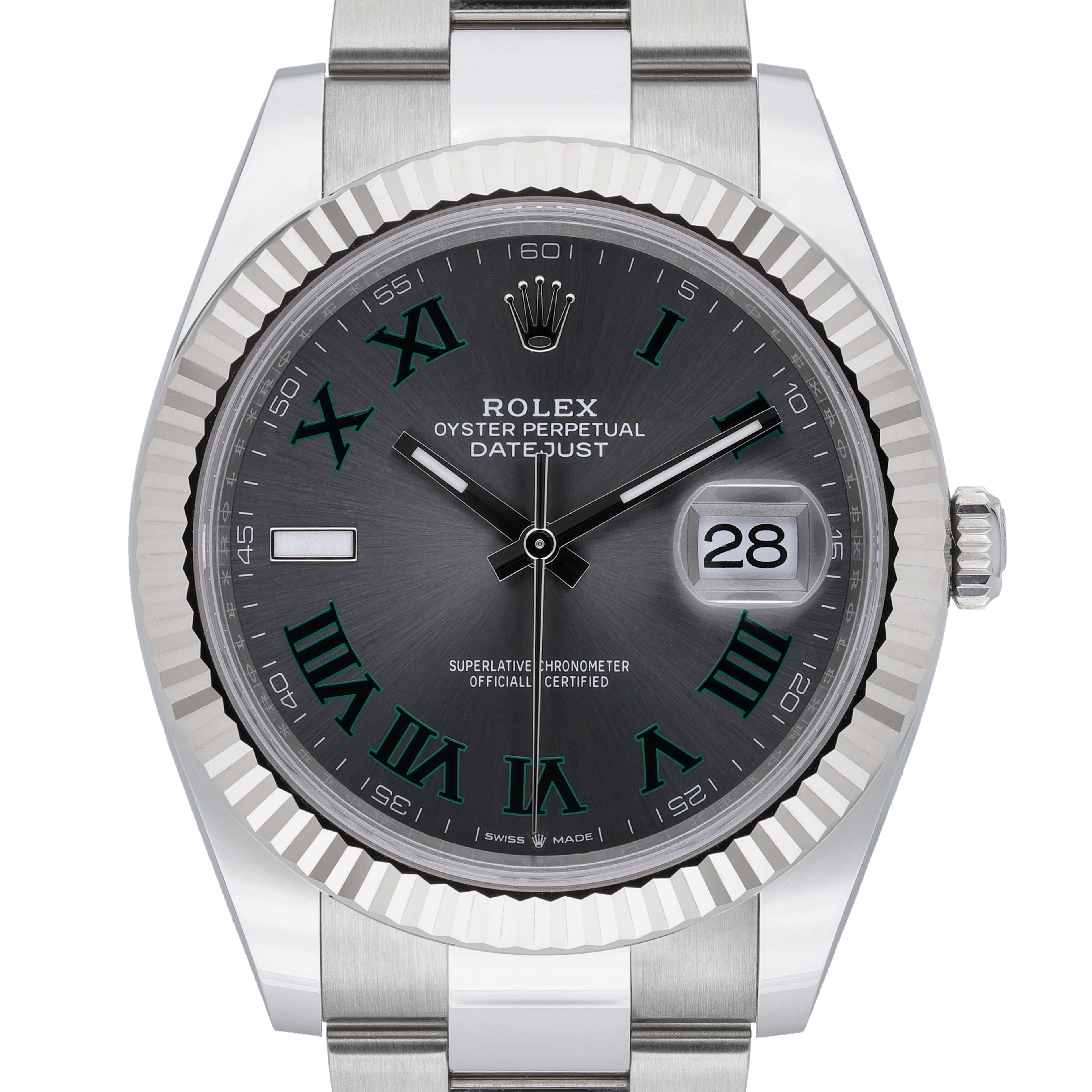 Rolex Datejust 41 126334 with slate dial and steel & white gold case