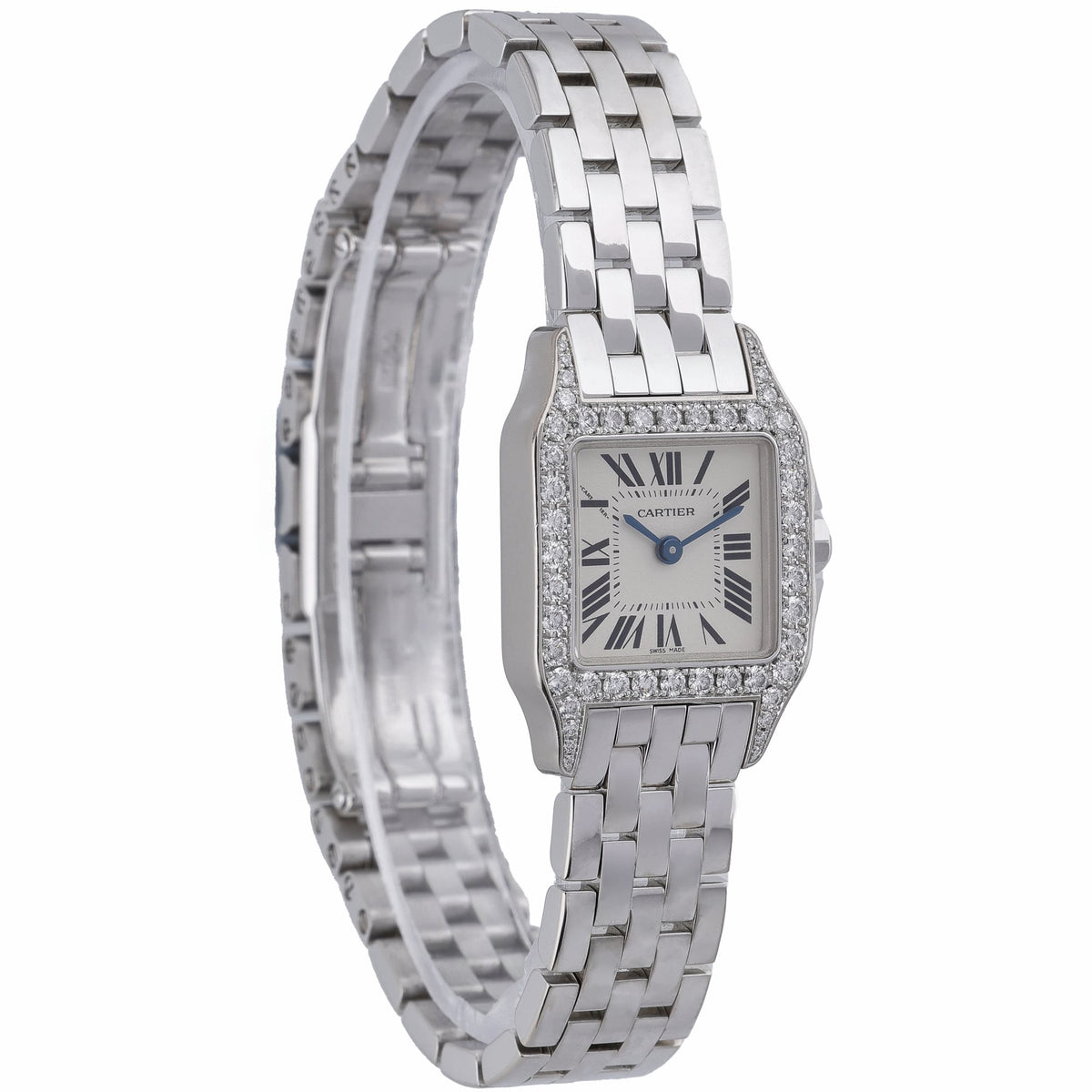 Cartier Santos Demoiselle 2700 with white dial and 18ct white gold case - product image 4
