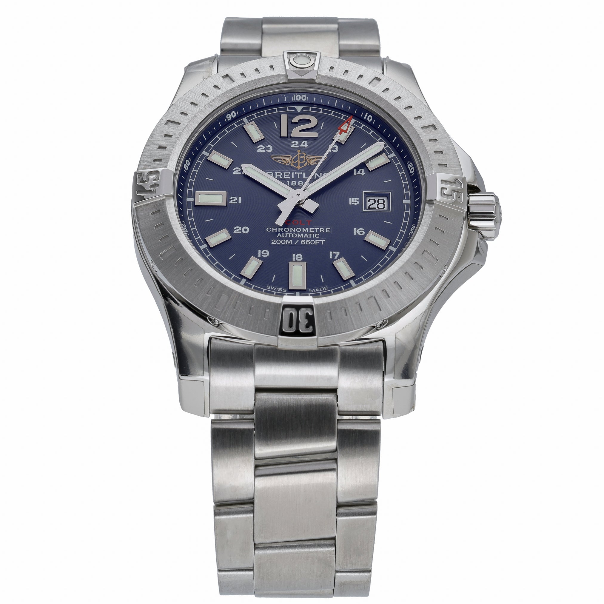 Breitling Colt Automatic A17388 with blue dial and steel case - product image 2
