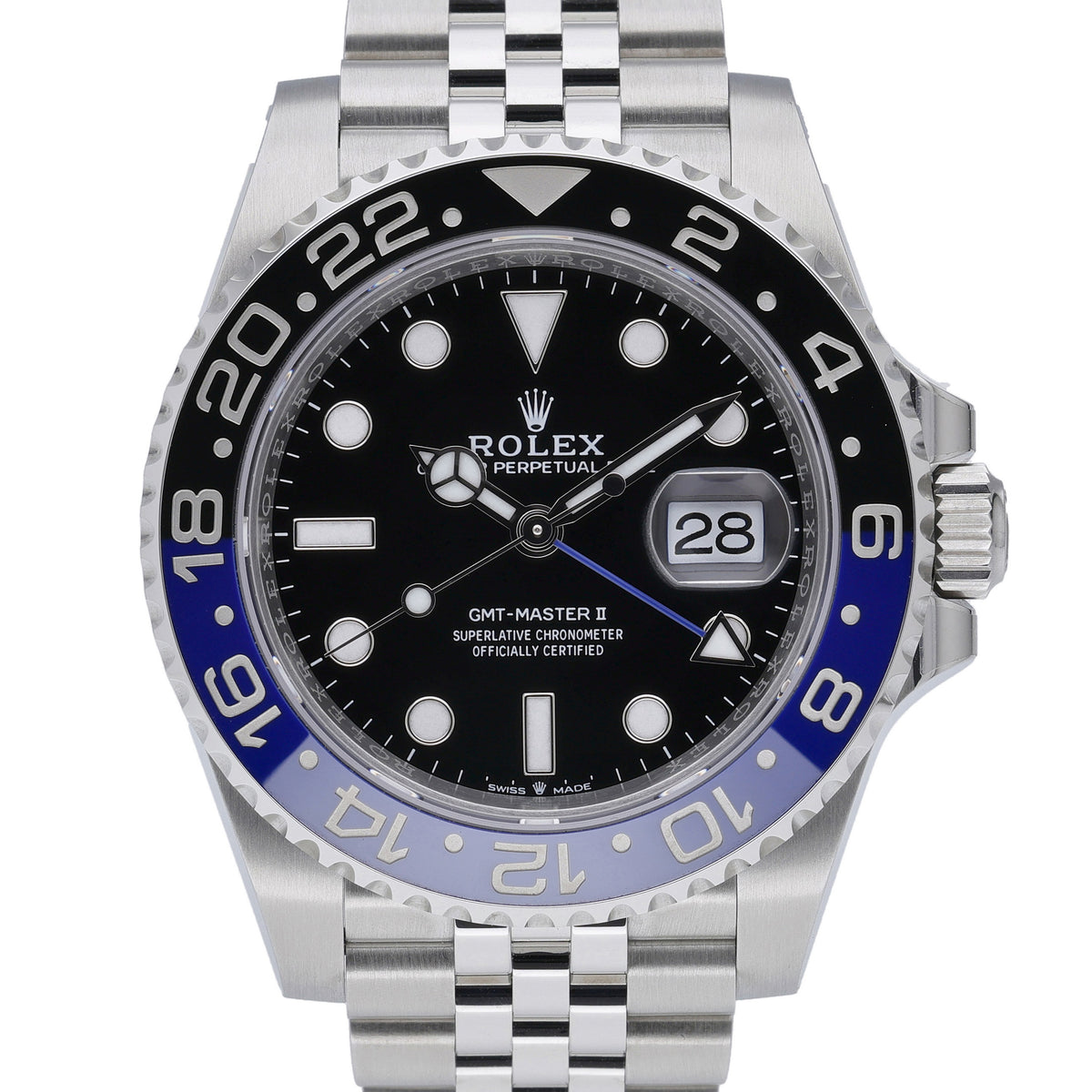 Rolex GMT-Master II 126710BLNR with black dial and oystersteel case