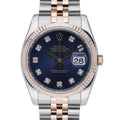 Rolex Datejust 116231 with blue dial and steel & rose gold case