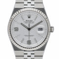 Rolex Land-Dweller 40 127334 with intense white, honeycomb motif dial and steel & white gold case