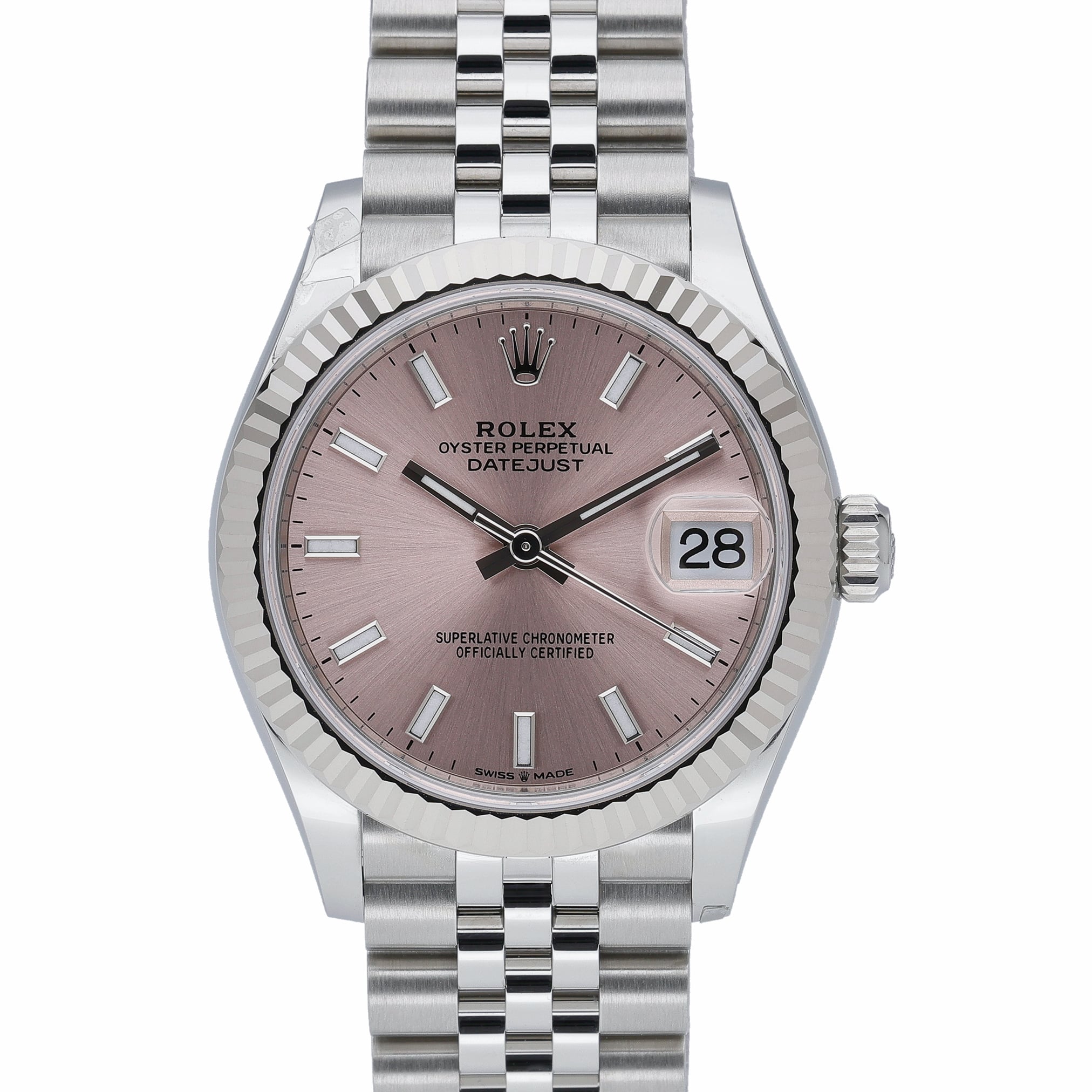 Rolex Datejust 31 278274 with pink dial and steel & white gold case