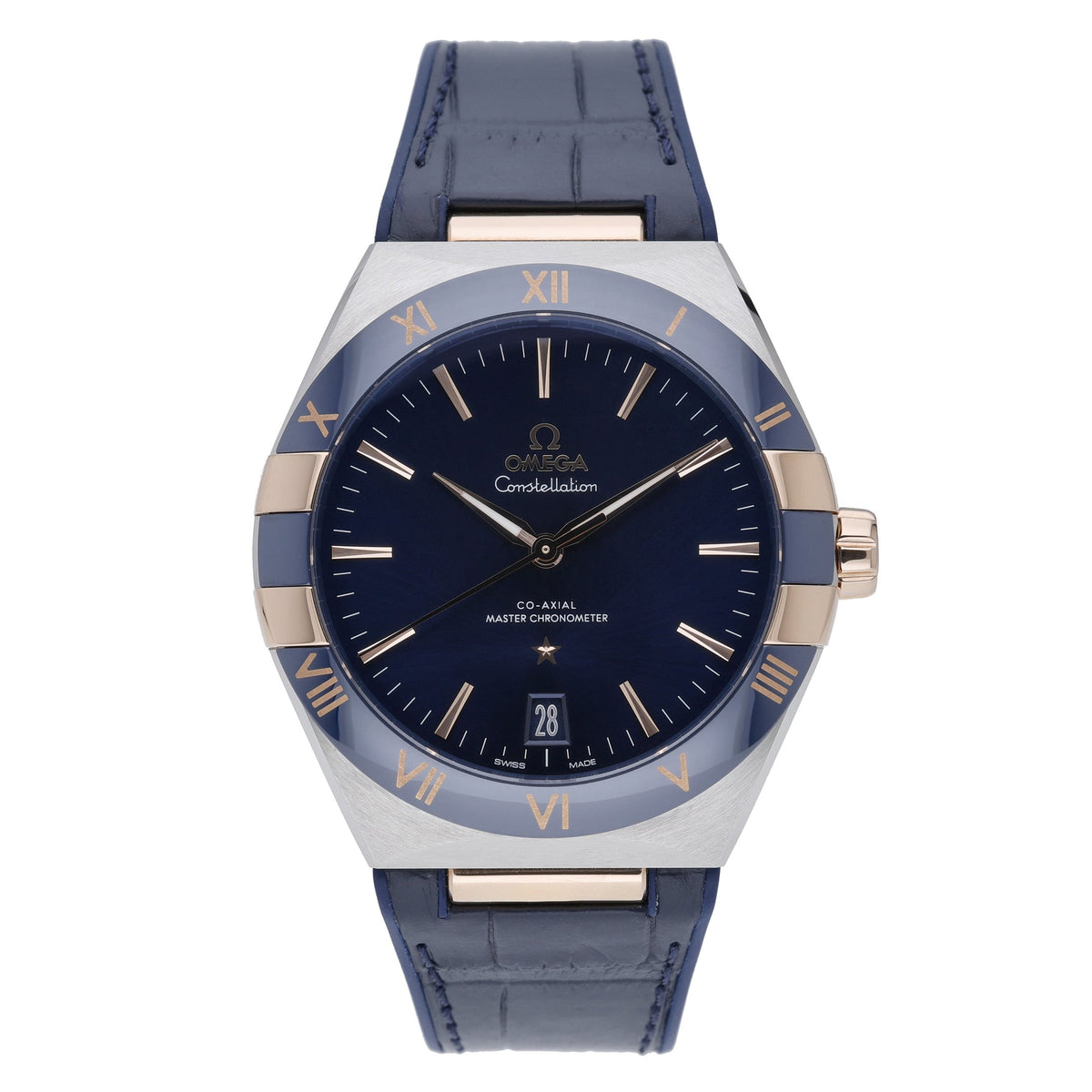 Omega Co-Axial Master Chronometer 13123412103001 with blue dial and steel & rose gold case - product image 2