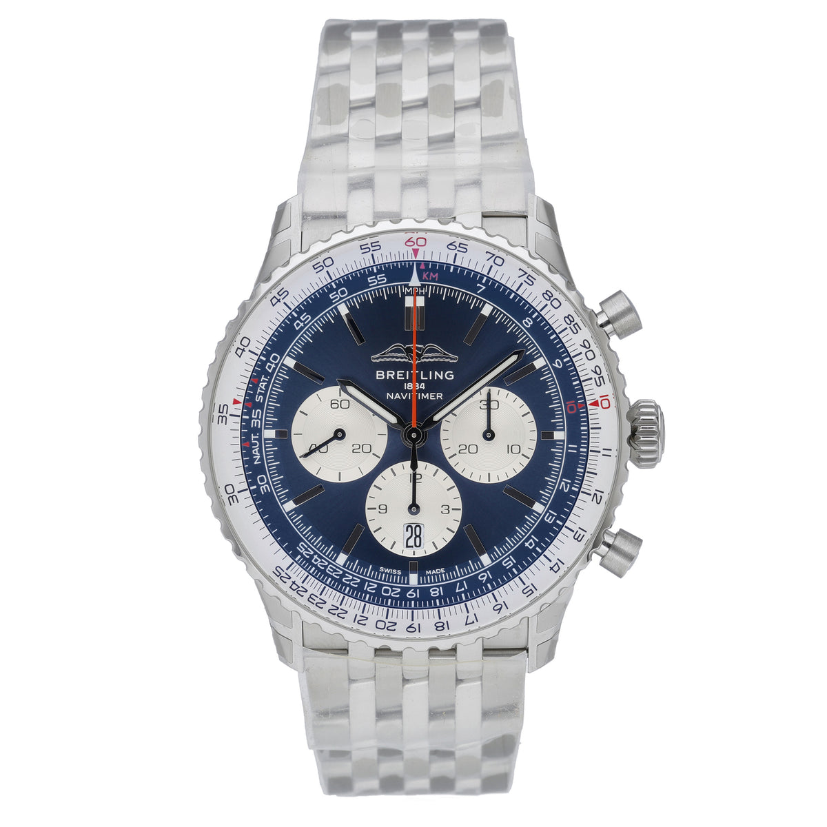 Breitling Navitimer 1 B01 Chronograph AB0137 with blue dial and steel case - product image 2
