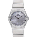 Omega Constellation 13115286055001 with white mop dial and steel case