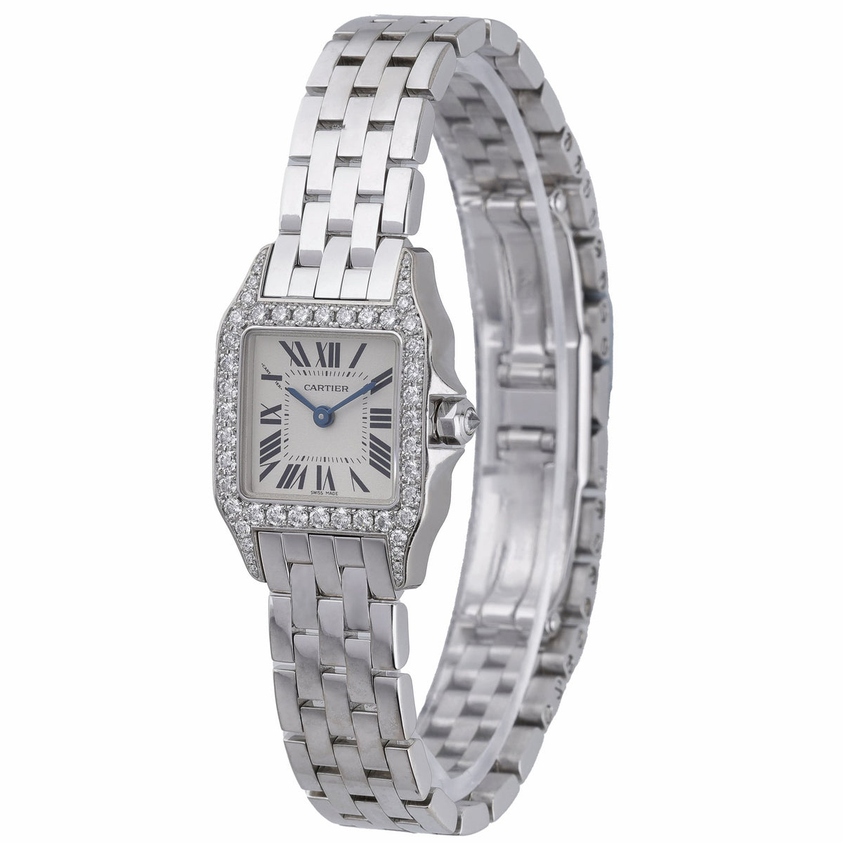 Cartier Santos Demoiselle 2700 with white dial and 18ct white gold case - product image 3