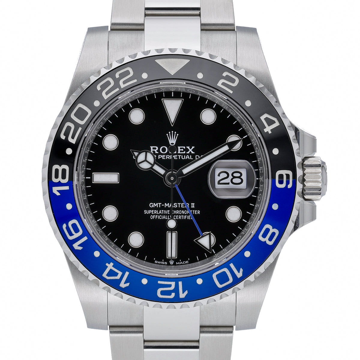 Rolex GMT-Master II 126710BLNR with black dial and oystersteel case