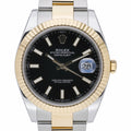 Rolex Datejust 41 126333 with black dial and steel & yellow gold case